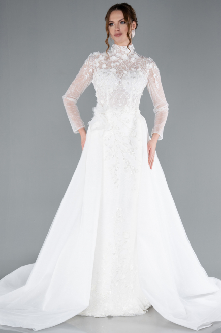 Hochzeitskleider Lang Weiß ABG115