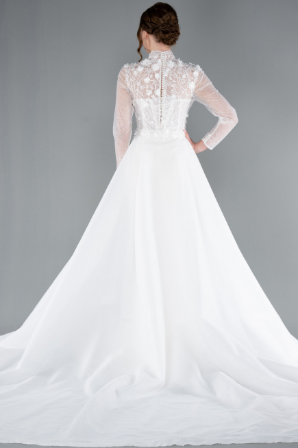 Hochzeitskleider Lang Weiß ABG115