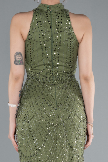 Abendkleid Lang Khaki ABU4791