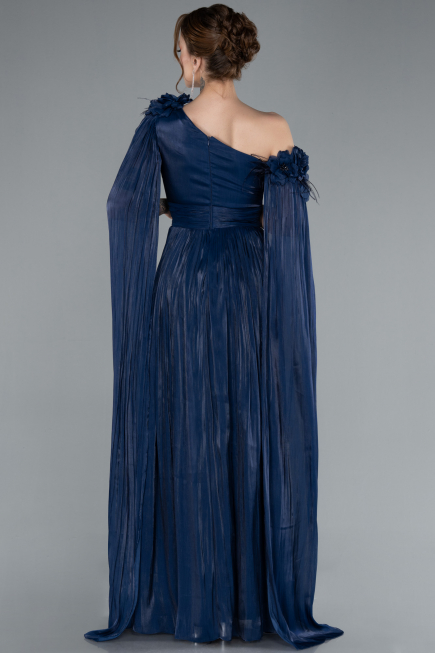 Abendkleid Lang Chiffon Marineblau ABU4809