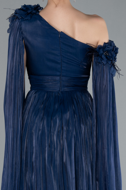 Abendkleid Lang Chiffon Marineblau ABU4809