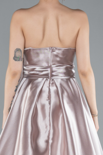 Abendkleid Lang Satin Lavendel hell ABU4774