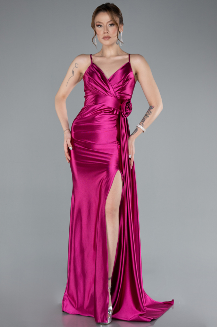 Abschlusskleid Lang Fuchsie ABU4814