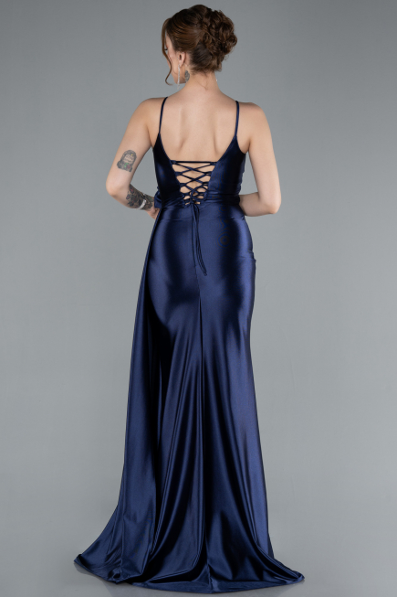 Abschlusskleid Lang Marineblau ABU4814