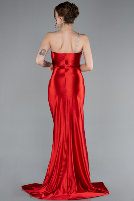 Abendkleid im Meerjungfrau-Stil Lang Rot ABU4817