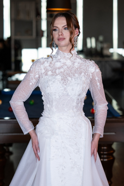 Hochzeitskleider Lang Weiß ABG115