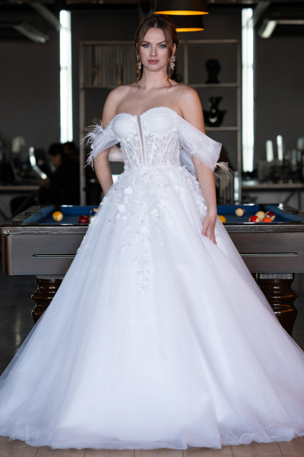 Hochzeitskleider Lang Weiß ABG101