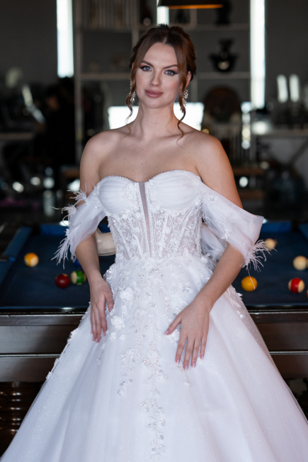 Hochzeitskleider Lang Weiß ABG101