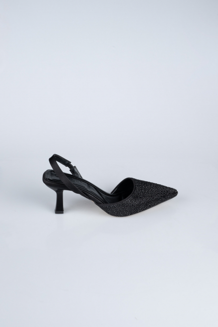 Stiletto Steinbesetzt Schwarz AB1127