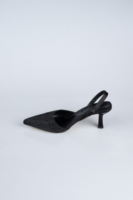 Stiletto Steinbesetzt Schwarz AB1127