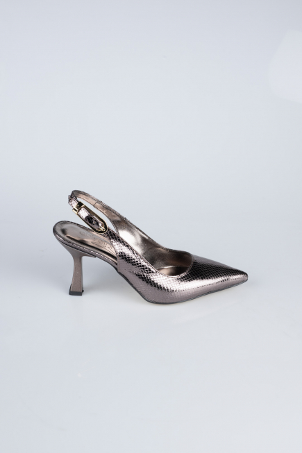 Party-Schuhe Gemustert Platin ABD1130