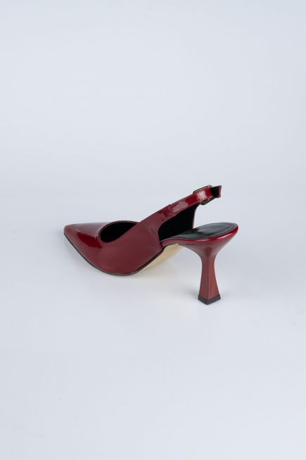 Party-Schuhe Lackleder Weinrot ABR1130