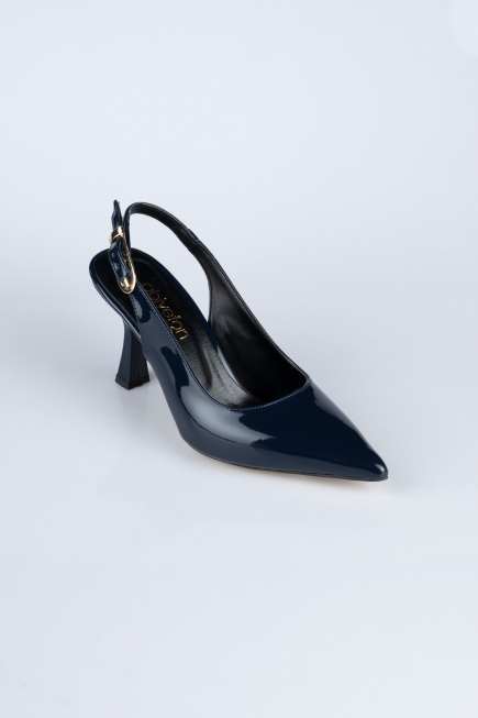 Party-Schuhe Lackleder Marineblau ABR1130