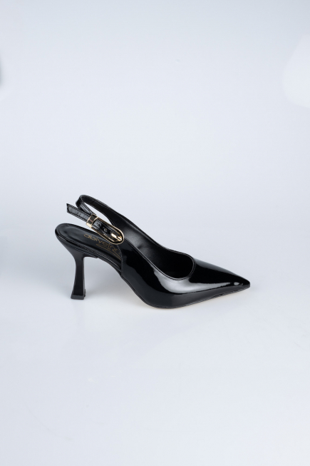 Party-Schuhe Lackleder Schwarz ABR1130
