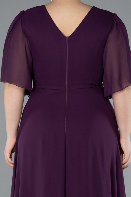 Abendgarderobe in Großen Größen Lang Chiffon Violette ABU4794