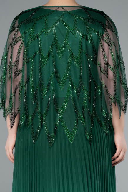 Smaragdgrün Abendkleid İn Übergröße Chiffon Lang ABU4633
