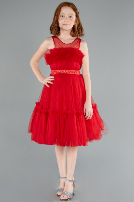 Abendkleid für Kinder Lang Rot ABU4221
