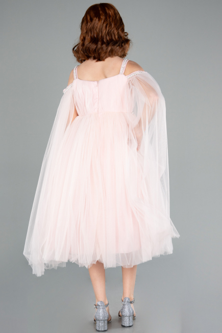Abendkleid für Kinder Midi Puder ABK2299
