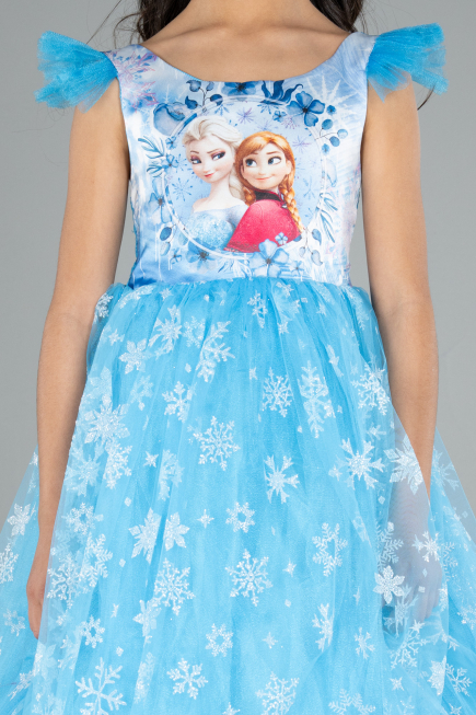 Abendkleid für Kinder Lang Blau ABU4237