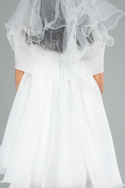 Abendkleid für Kinder Kurz Minzgrün ABK2295