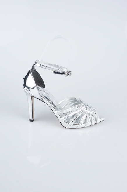 Party-Schuhe Verputz Silber AB1132