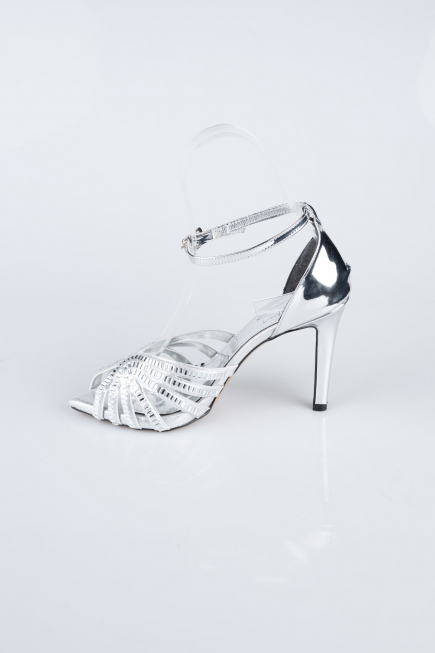 Party-Schuhe Verputz Silber AB1132