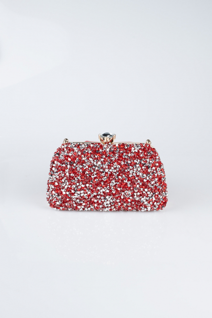 Abendtasche Wildleder Rot SH849