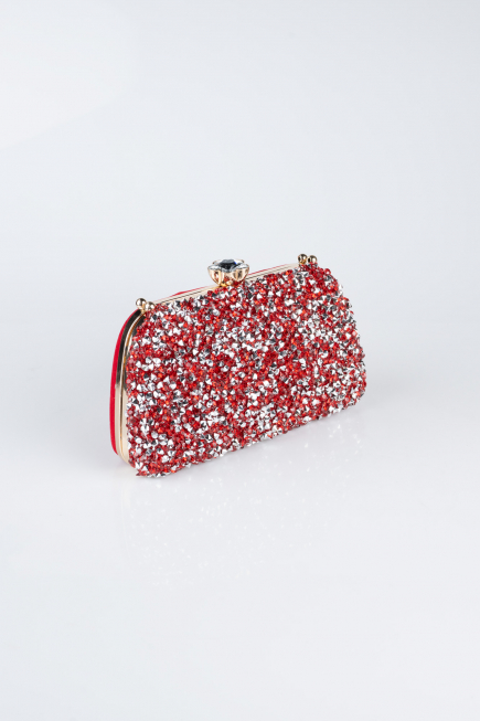 Abendtasche Wildleder Rot SH849