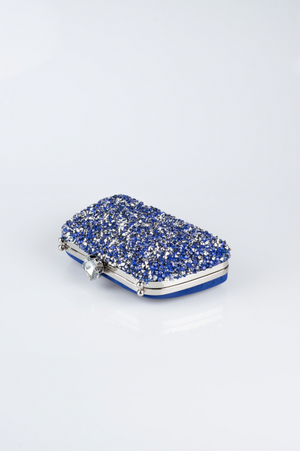 Abendtasche Wildleder Sächsischblau SH849