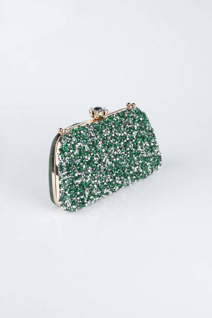 Abendtasche Wildleder Smaragdgrün SH849
