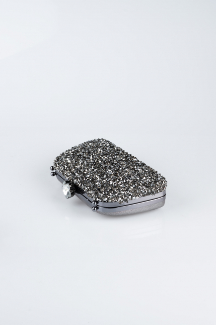 Abendtasche Verputz Platin SH849