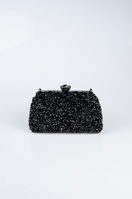 Abendtasche Verputz Schwarz SH849