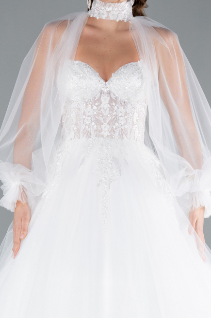 Hochzeitskleider Lang Weiß ABU4836