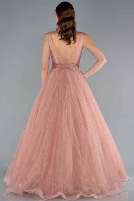 Zimtfarben Abendkleid Lang ABU2131