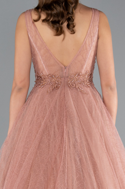 Zimtfarben Abendkleid Lang ABU2131