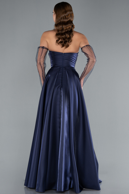 Abendkleid Lang Marineblau ABU4846