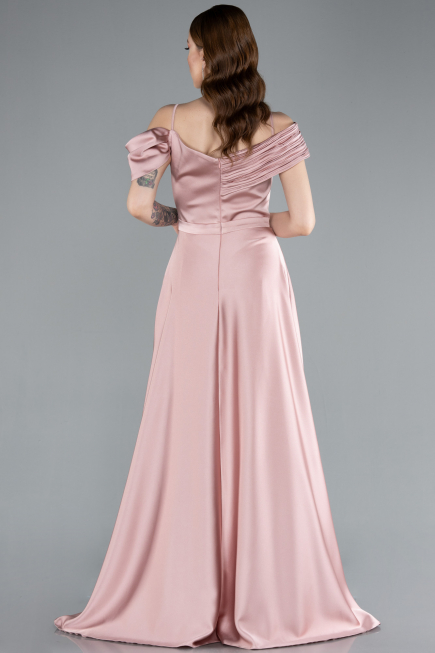 Abendkleid Lang Satin Puder ABU4868