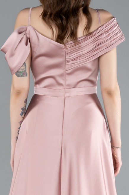 Abendkleid Lang Satin Puder ABU4868