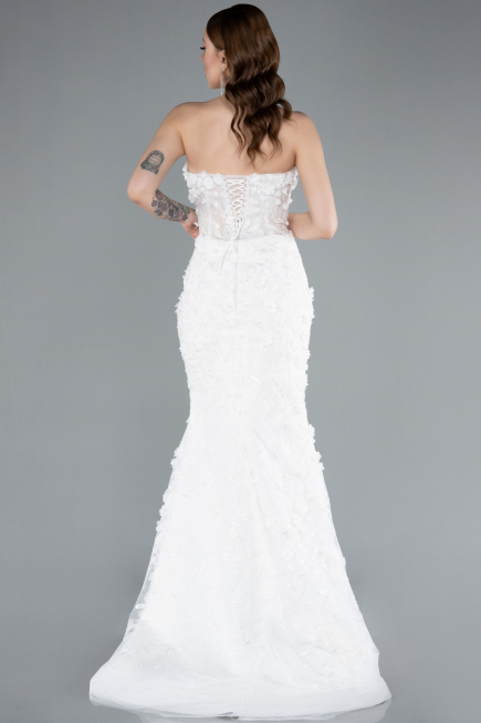 Hochzeitskleider Lang Weiß ABU4864