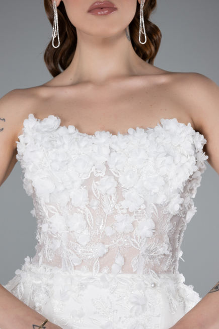 Hochzeitskleider Lang Weiß ABU4864