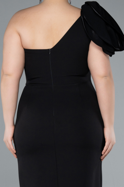 Partykleid in Übergröße Midi Schwarz ABK2319