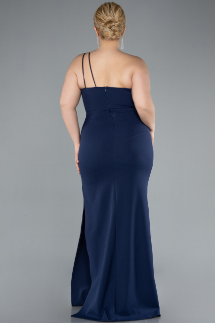 Abendkleid in Übergröße Lang Marineblau ABU4892
