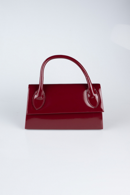 Abendtasche Lackleder Weinrot KC163