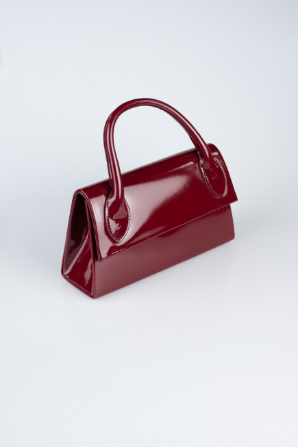 Abendtasche Lackleder Weinrot KC163