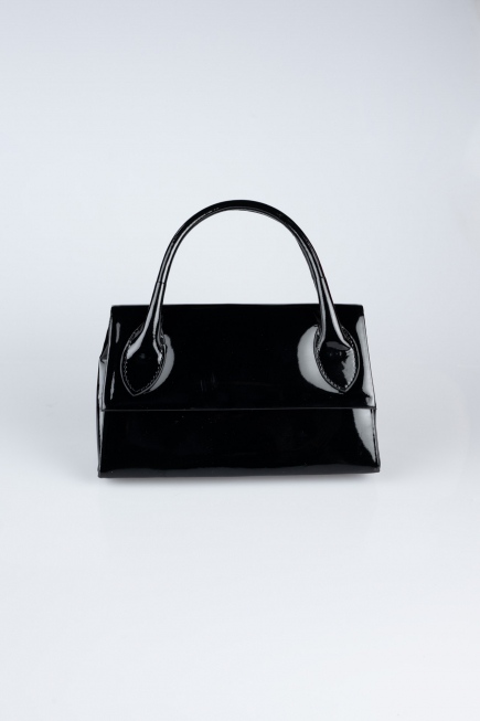 Abendtasche Lackleder Schwarz KC163