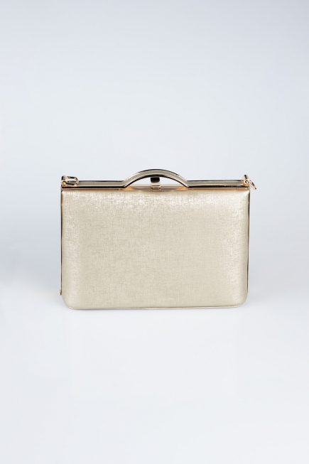 Abendtasche Gemustertes Leder Gold KC126