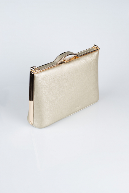 Abendtasche Gemustertes Leder Gold KC126