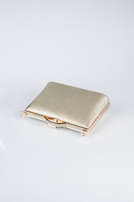 Abendtasche Gemustertes Leder Gold KC126