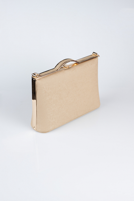 Abendtasche Gemustertes Leder Hautfarben KC126