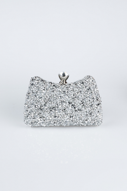 Abendtasche Silber SH828